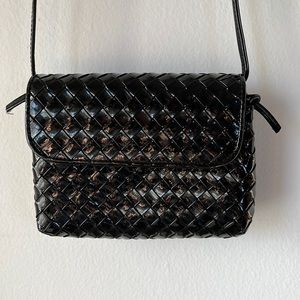 Vintage Bottega Veneta patent leather evening bag